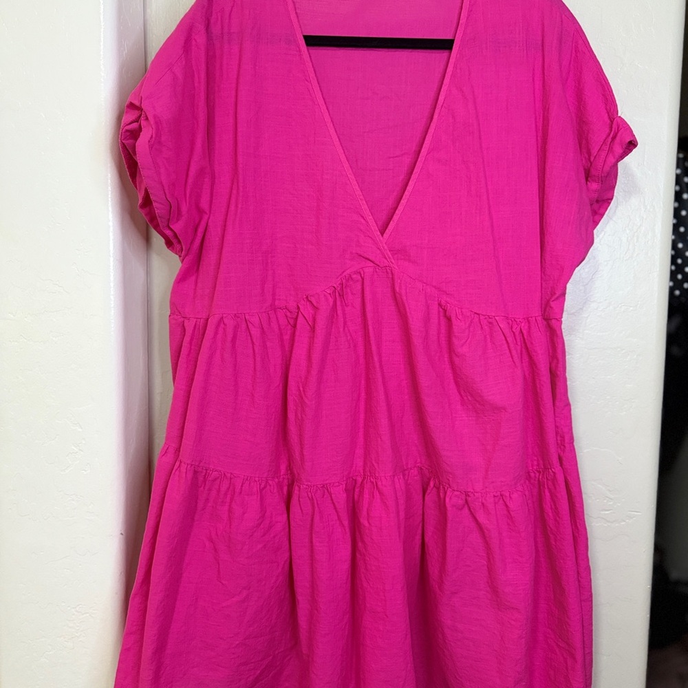 Pink V-Neck Women's dress
